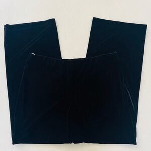 Peter Nygard Black Velvet High Rise Wide Leg Trousers Large